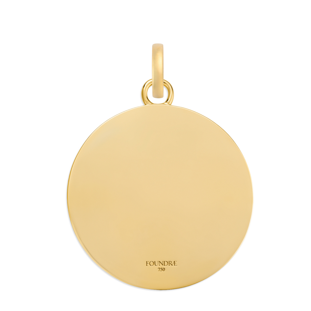 18K Yellow Gold Personalized - Foundation | Custom Birthday Starstone Medallion | Yellow Gold – FoundRae view 4