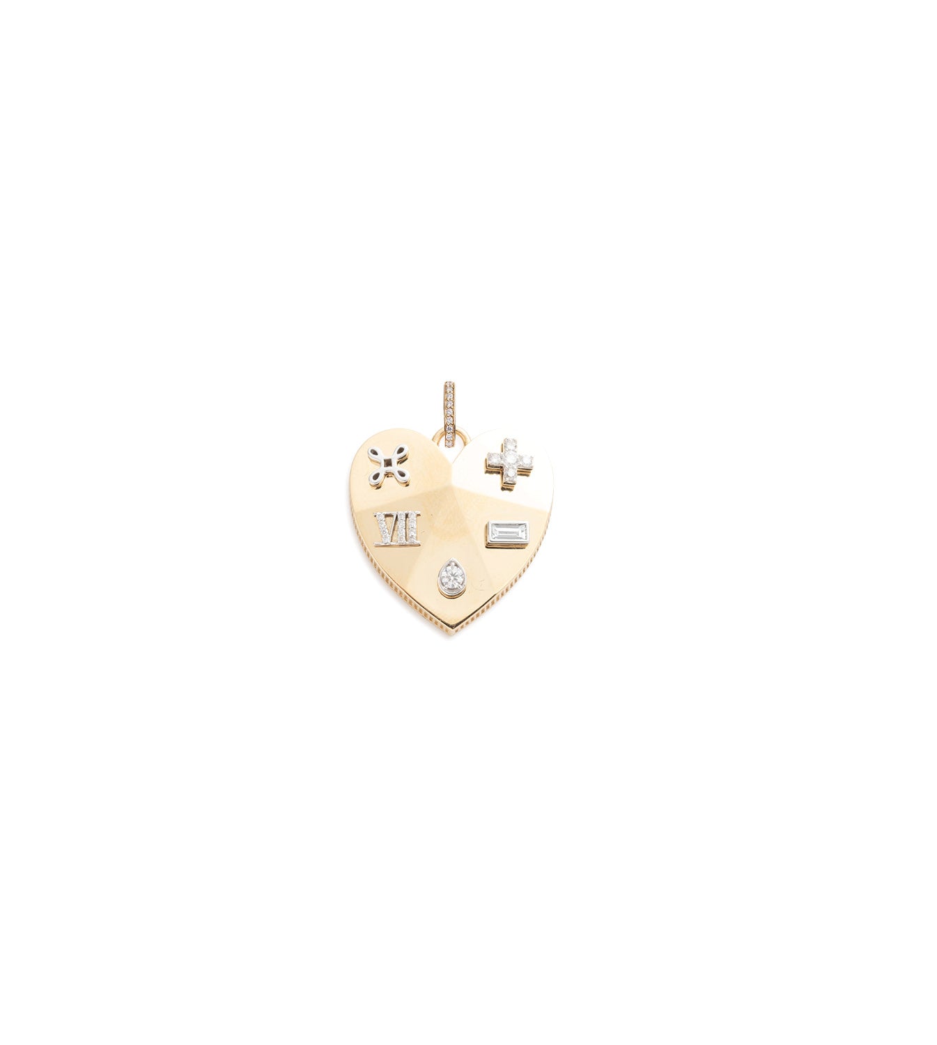 Ever Growing - True Love : Facets of Love Heart Pendant with Oval Pushgate