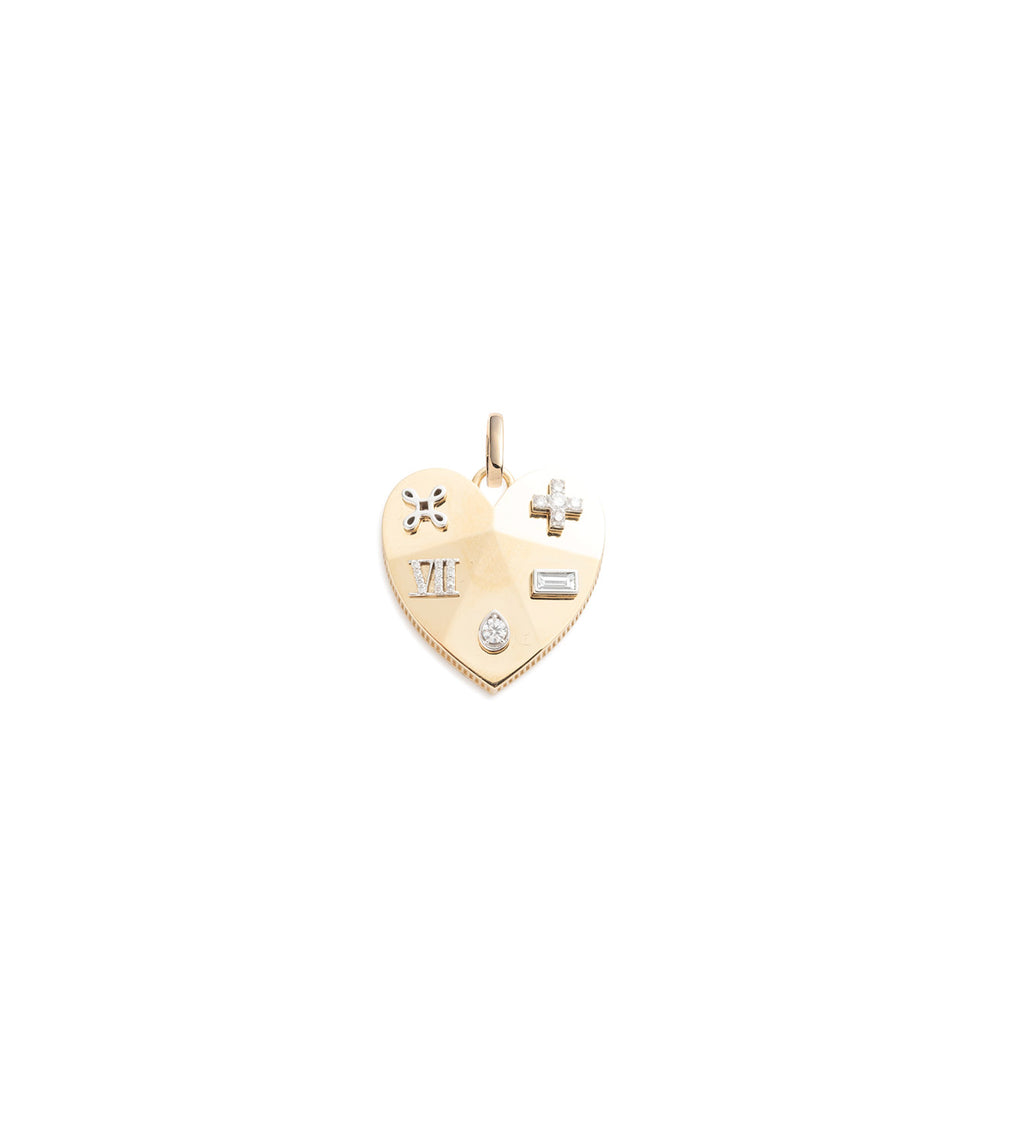 Ever Growing - True Love : Facets of Love Heart Pendant with Oval Pushgate view 1