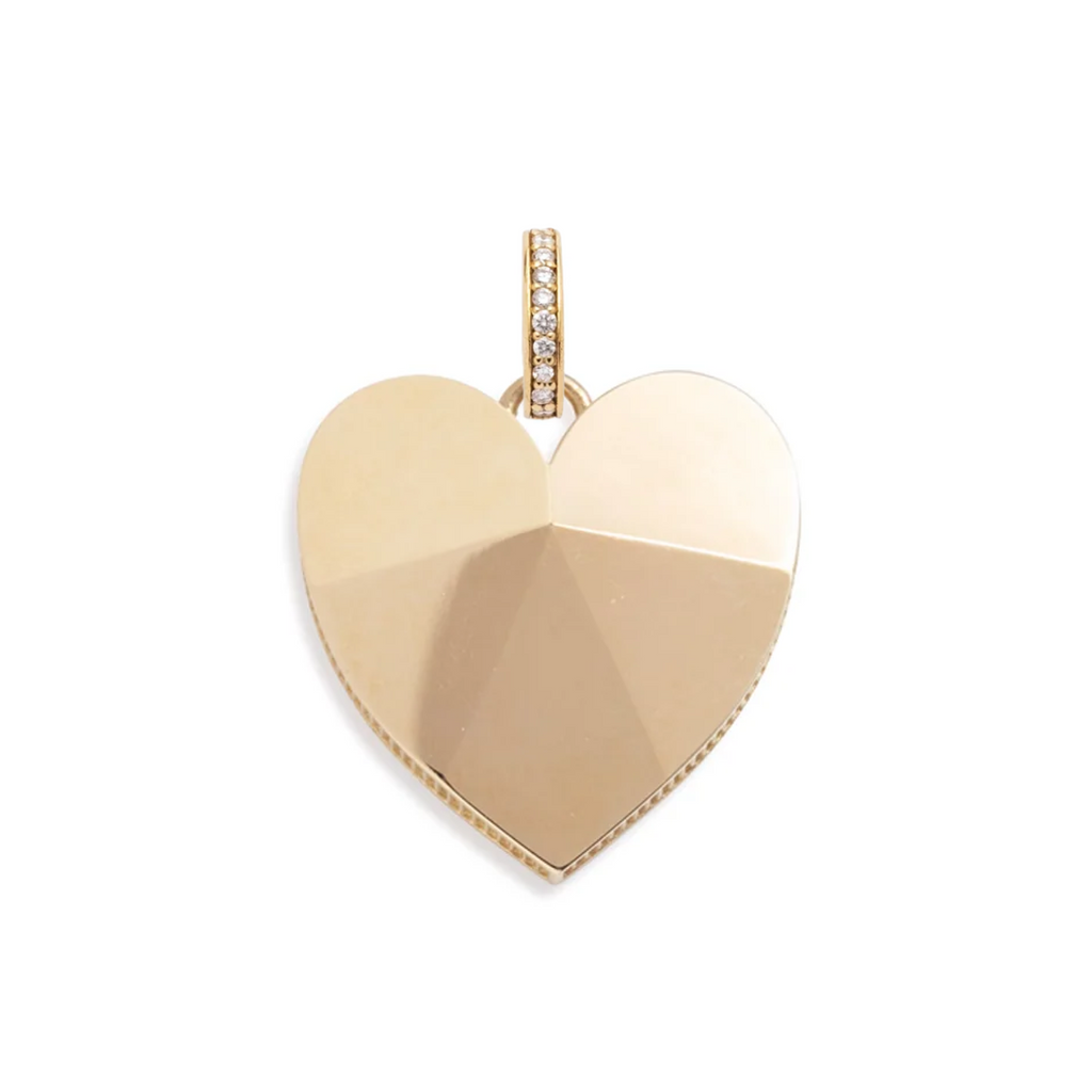18K Yellow Gold True Love | Faceted Heart Medallion | 18K Yellow Gold – FoundRae view 1