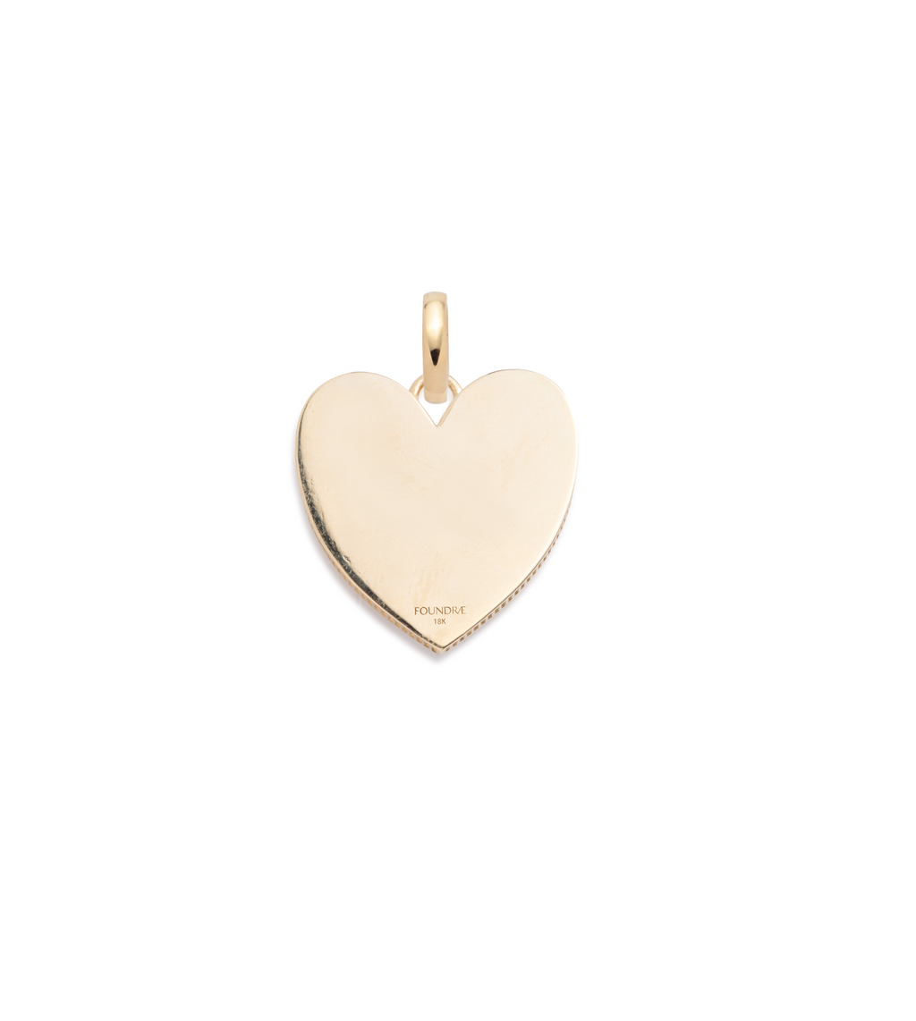 18K Yellow Gold Ever Growing - Love : Custom Facets of Love Heart Medallion with Oval Pushgate – FoundRae