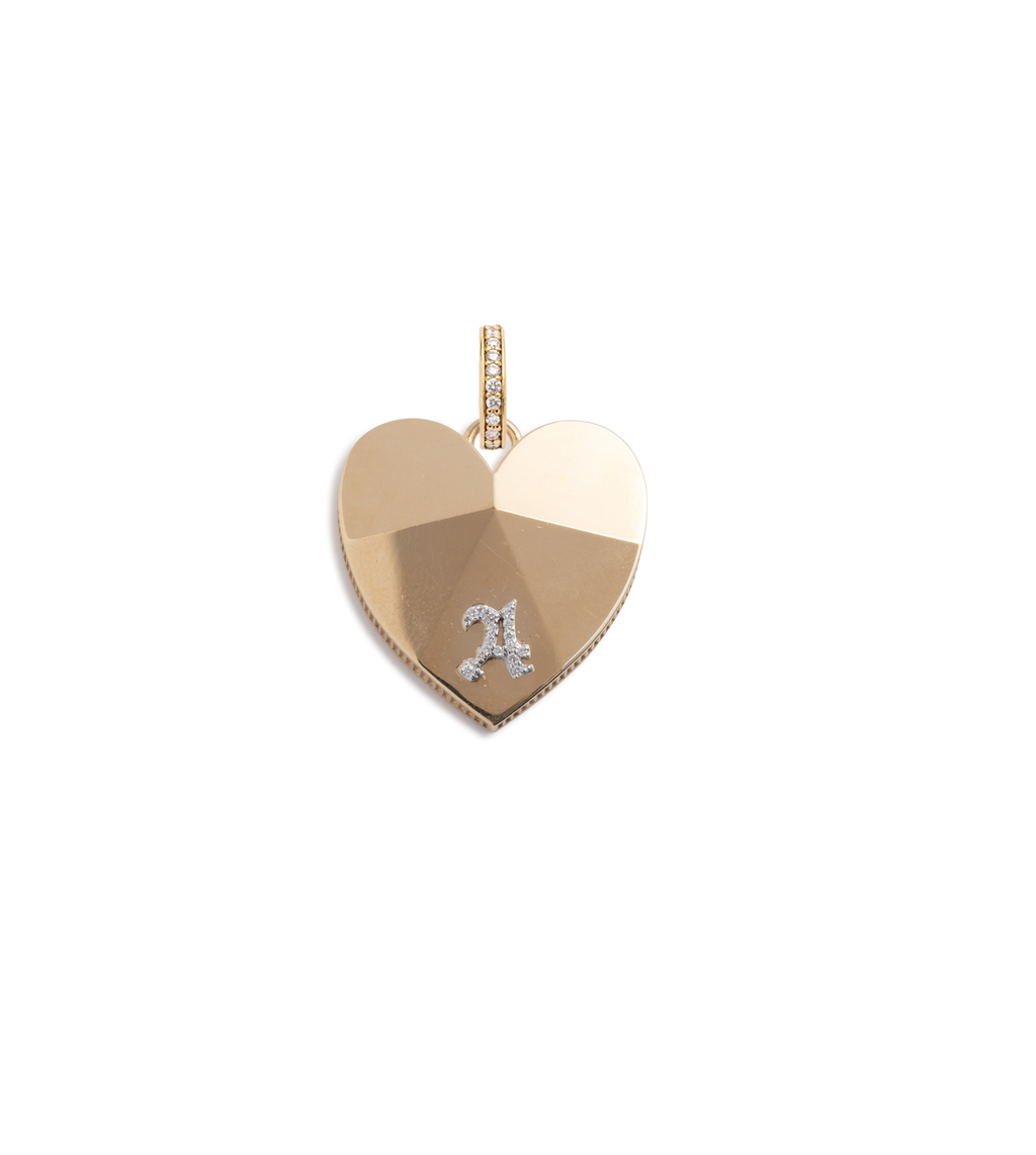 18K Yellow Gold Ever Growing - Love : Custom Facets of Love Heart Medallion with Oval Pushgate – FoundRae