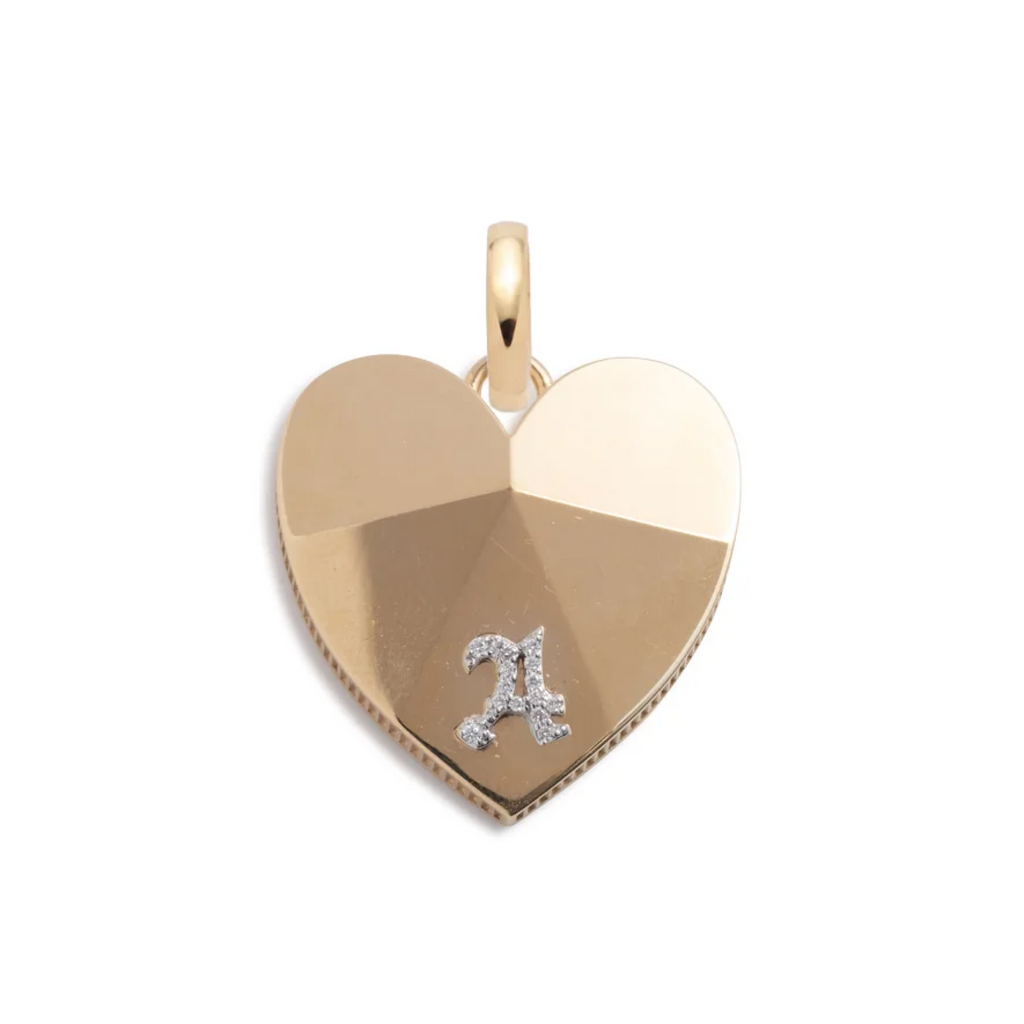 18K Yellow Gold Ever Growing - Love : Custom Facets of Love Heart Medallion with Annex Link – FoundRae view 1