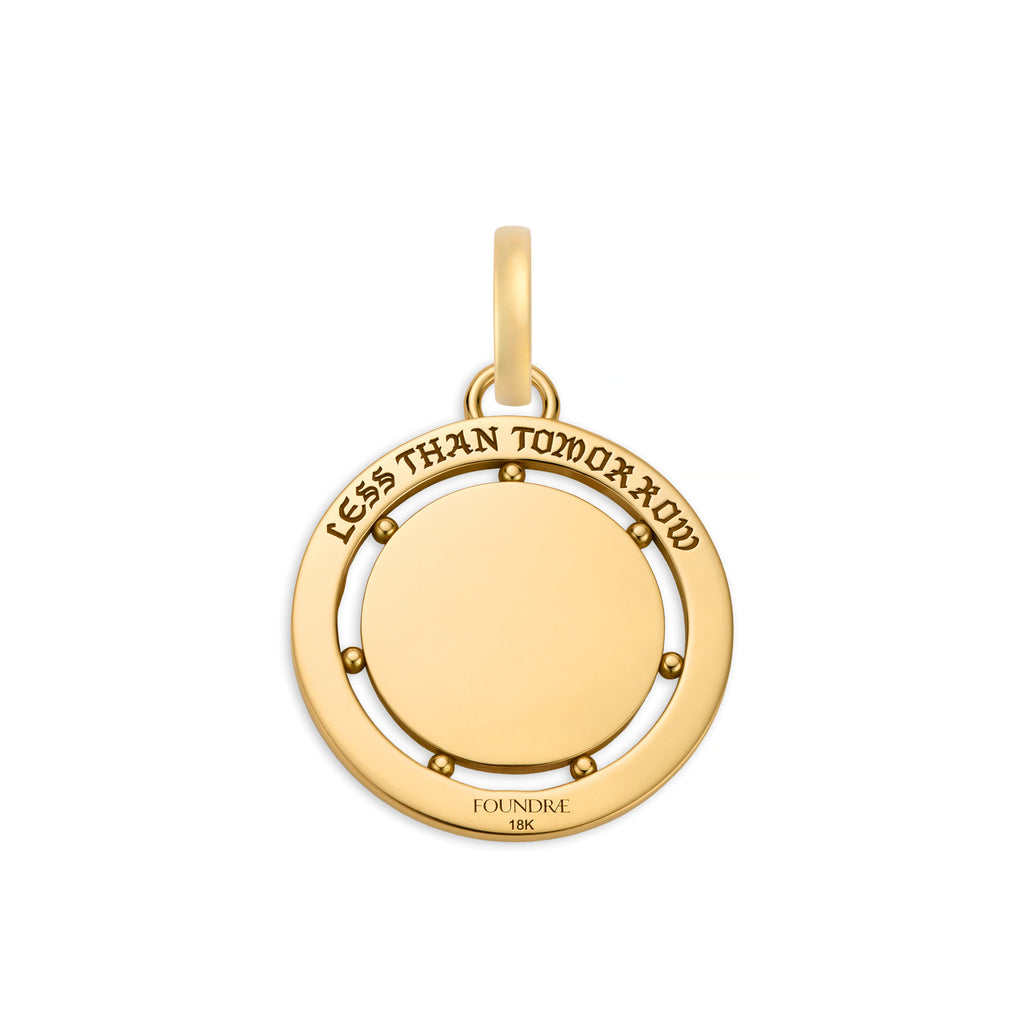 18K Yellow Gold Vivacity | Ever Growing Love Couplet Medium Medallion | Black Ceramic, 18K Yellow Gold – FoundRae view 5
