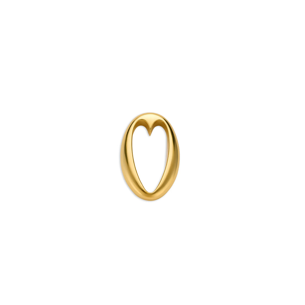 True Love | Oval Heart Slide | 18K Yellow Gold view 1