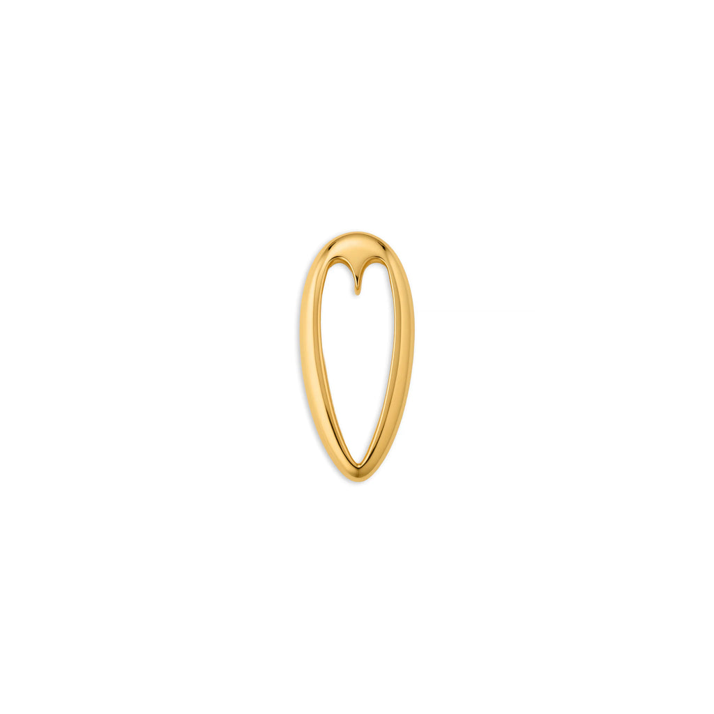 True Love | Oversized Oval Heart Slide | 18K Yellow Gold view 1