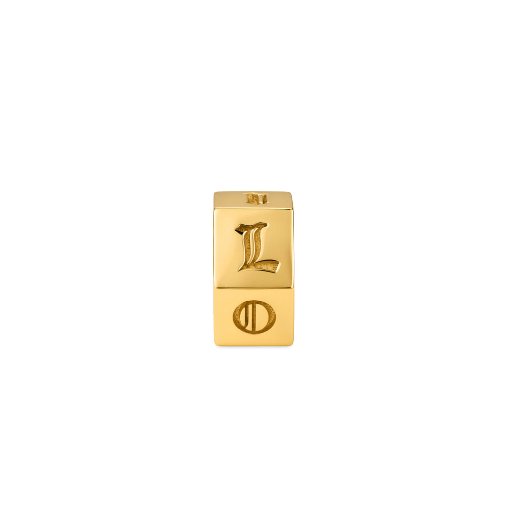 True Love | 'I Love U' Faceted Medium Heart Beat | 18K Yellow Gold view 2
