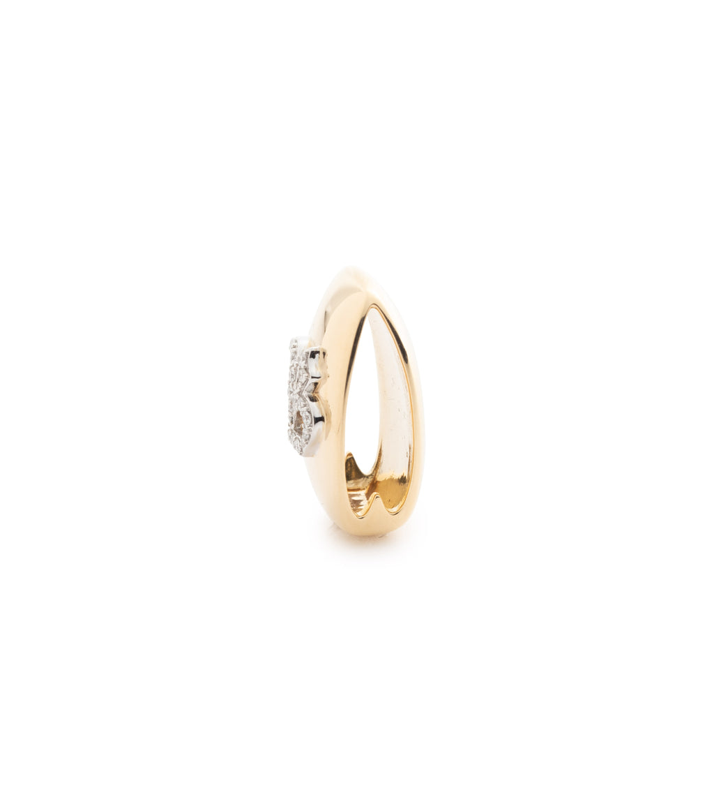 18K Yellow Gold Initials & Numbers : Oversized Heart Slide – FoundRae