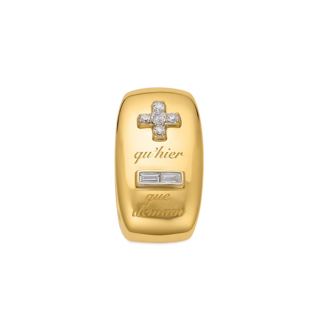 Vivacity | Ever Growing Love Oversized Heart Slide | Diamonds, 18K Yellow Gold view 1