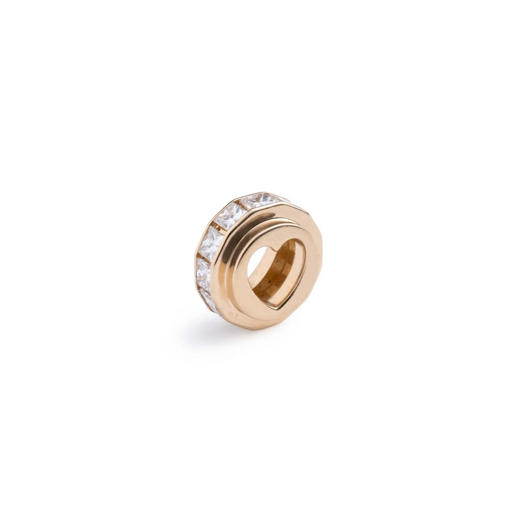 True Love Heart Beat : in Yellow Gold with Diamond Line view 1