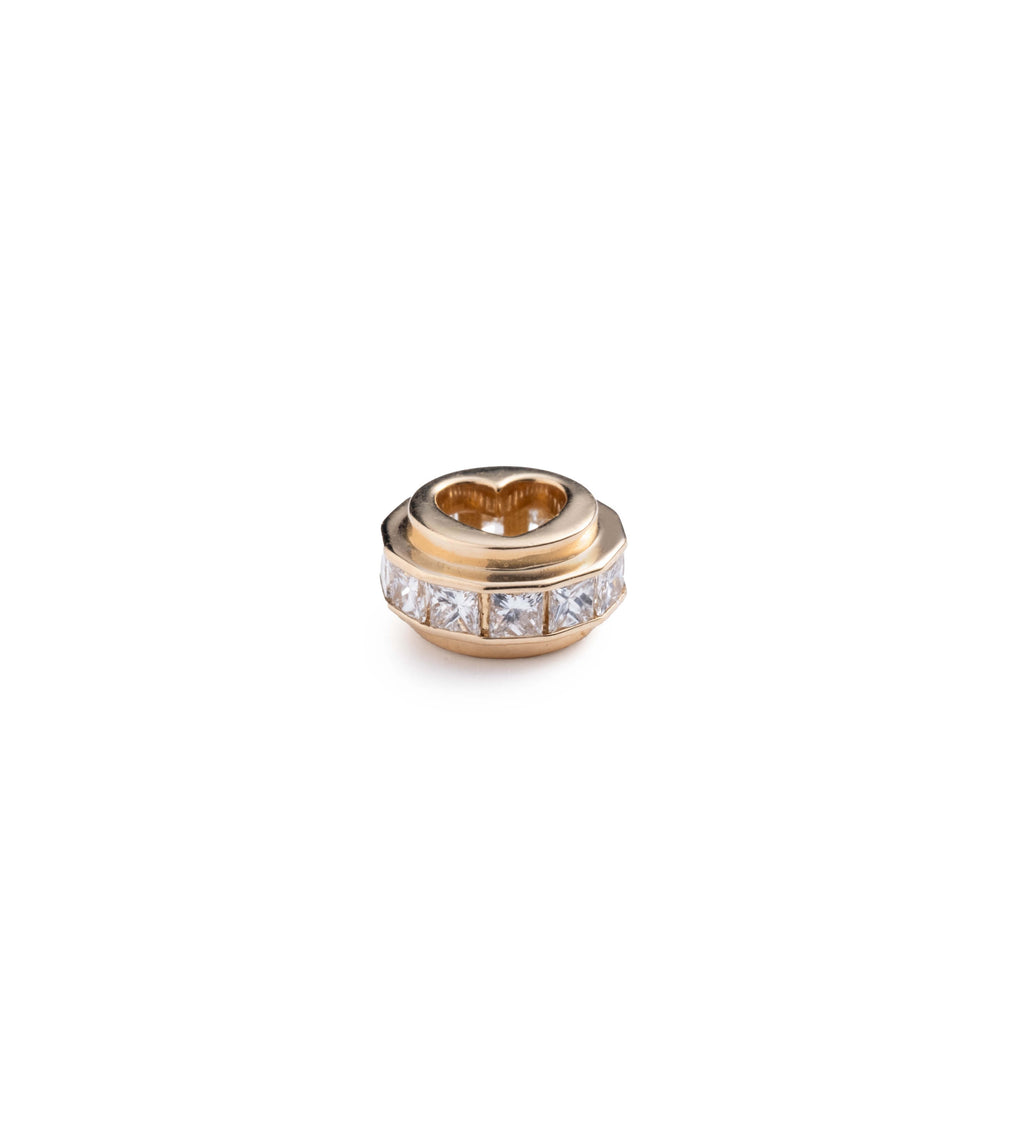 18K Yellow Gold True Love Heart Beat : in Yellow Gold with Diamond Line – FoundRae