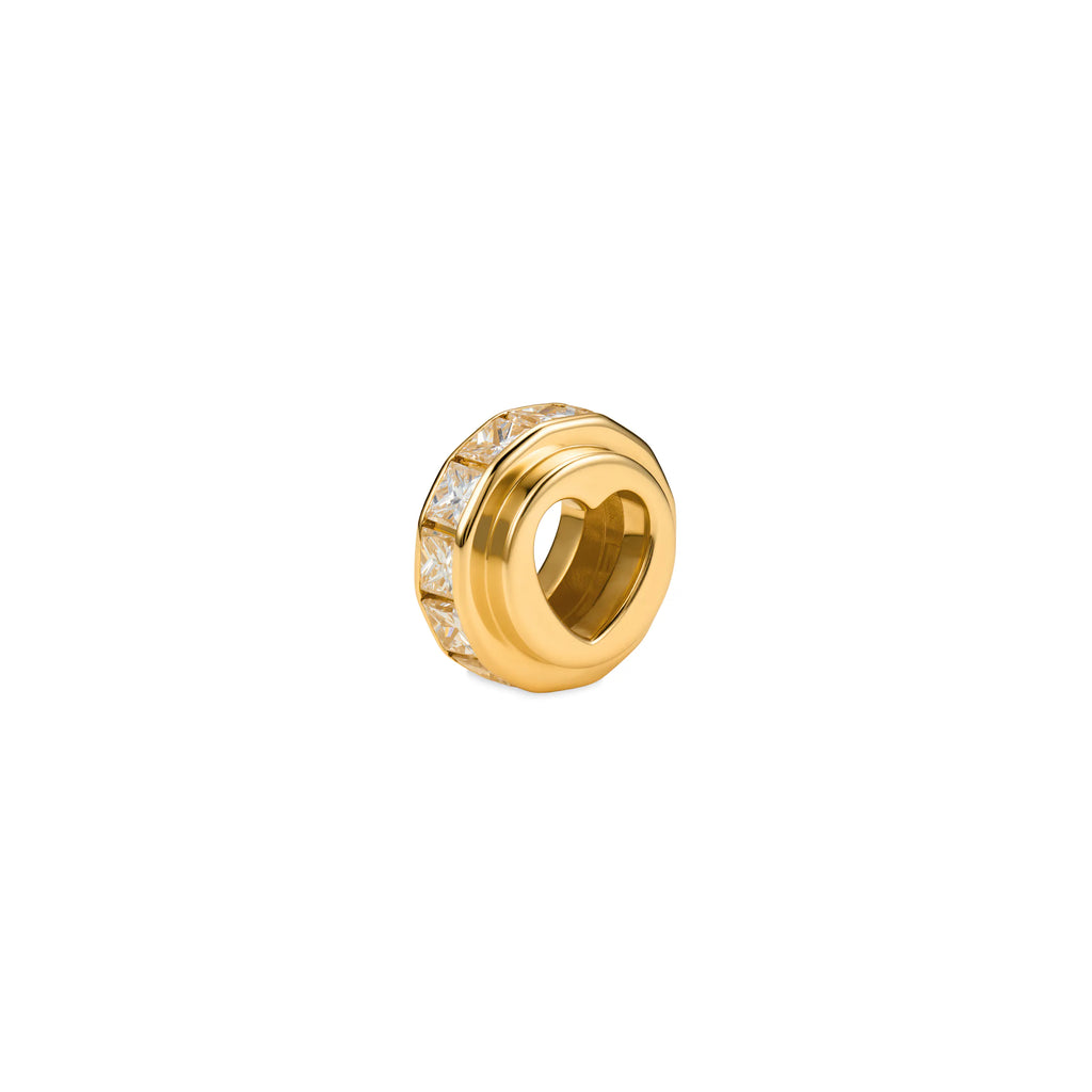 True Love | Princess Cut Line Heart Beat | Diamonds, 18K Yellow Gold view 1