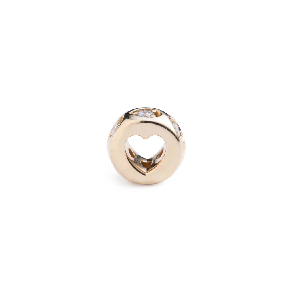 18K Yellow Gold Forever & Always a Pair Heart Beat : in Yellow Gold with Diamonds – FoundRae view 4