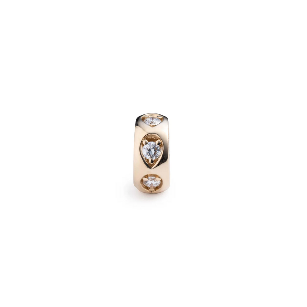 18K Yellow Gold Forever & Always a Pair Heart Beat : in Yellow Gold with Diamonds – FoundRae view 5