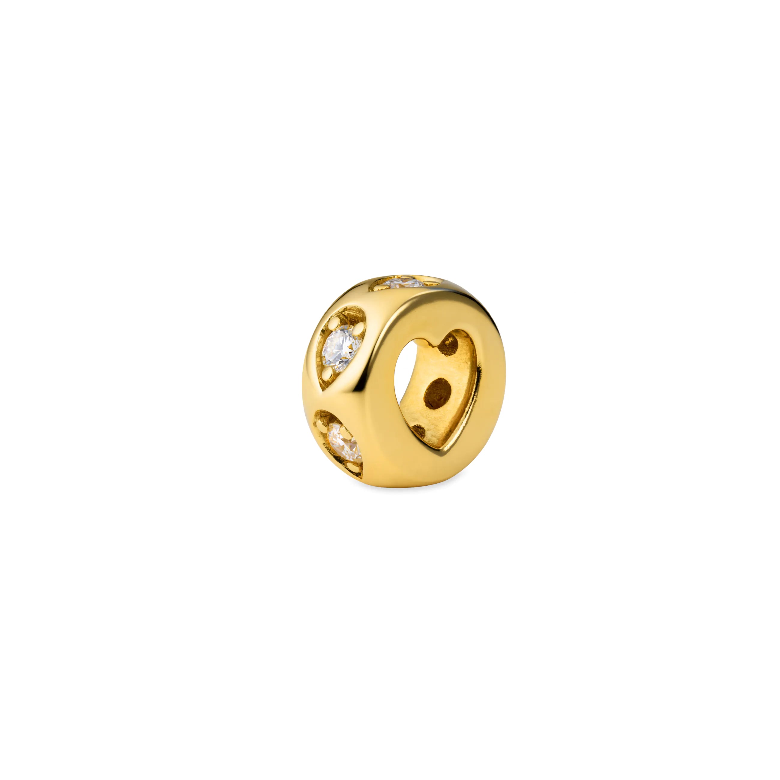 true love | forever & always a pair heart beat | diamonds, 18k yellow gold