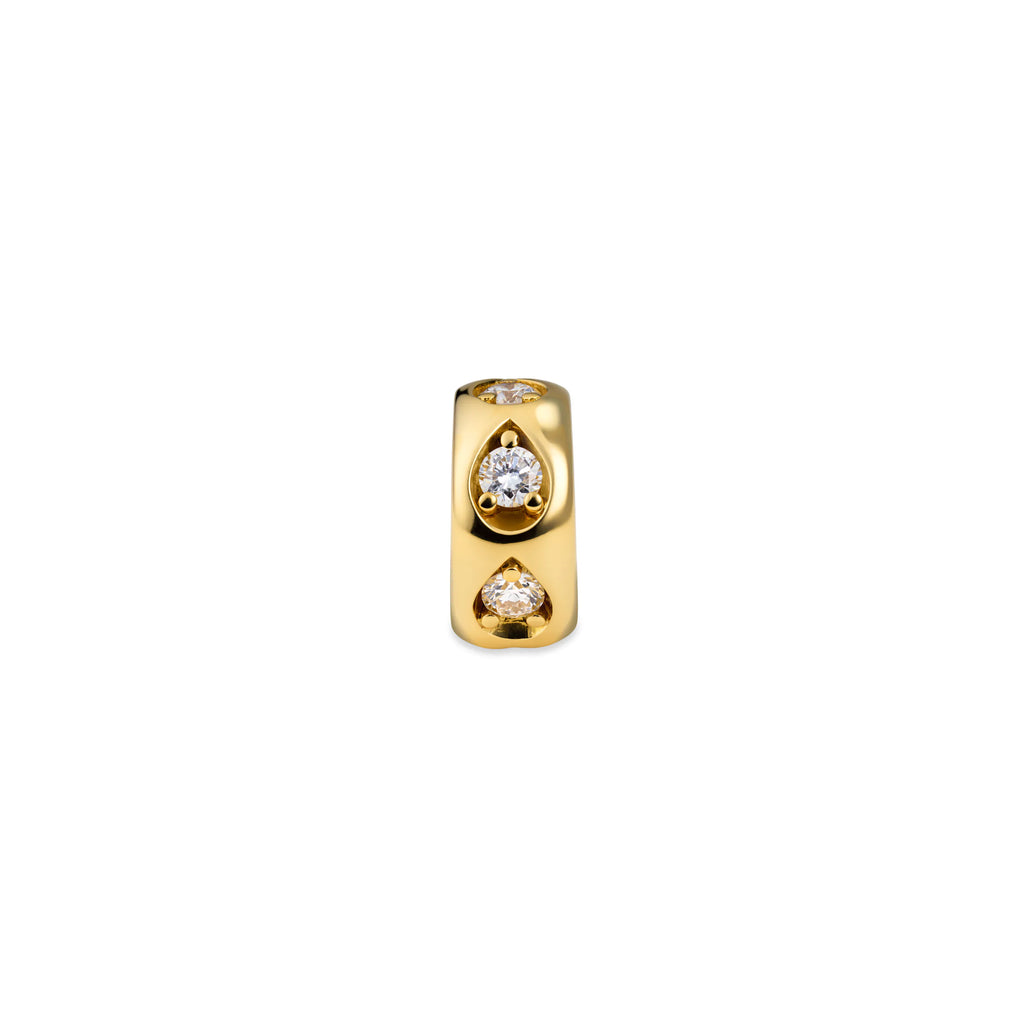 True Love | Forever & Always a Pair Heart Beat | Diamonds, 18K Yellow Gold view 2