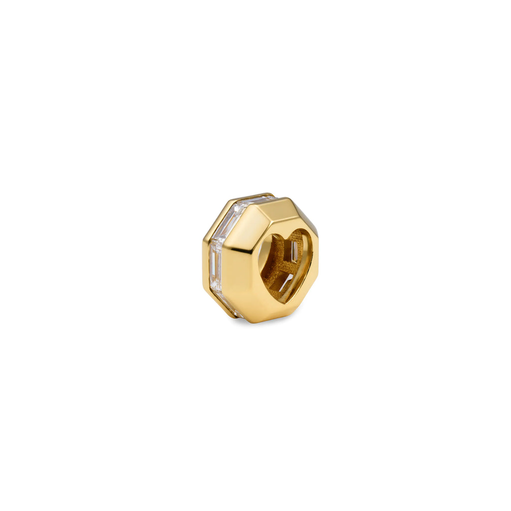 True Love | Baguette Line Heart Beat | Diamonds, 18K Yellow Gold view 1