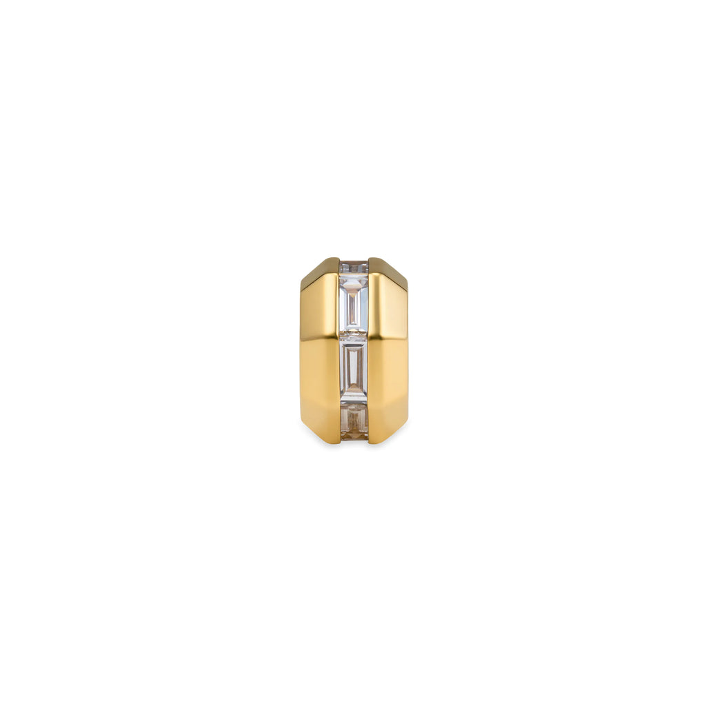 True Love | Baguette Line Heart Beat | Diamonds, 18K Yellow Gold view 2
