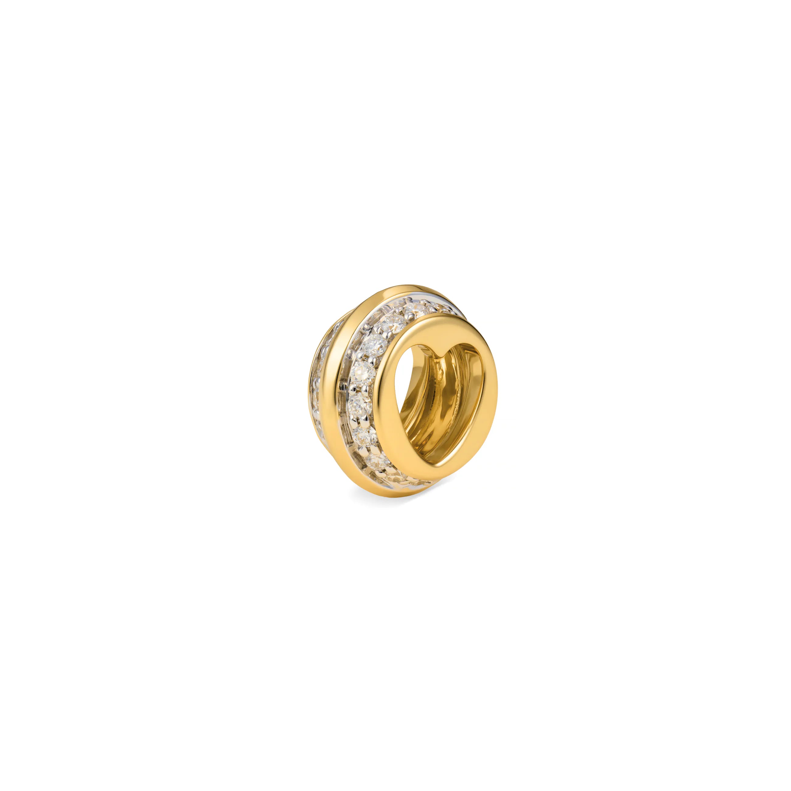 true love | pavé knife edge heart beat | diamonds, 18k yellow gold