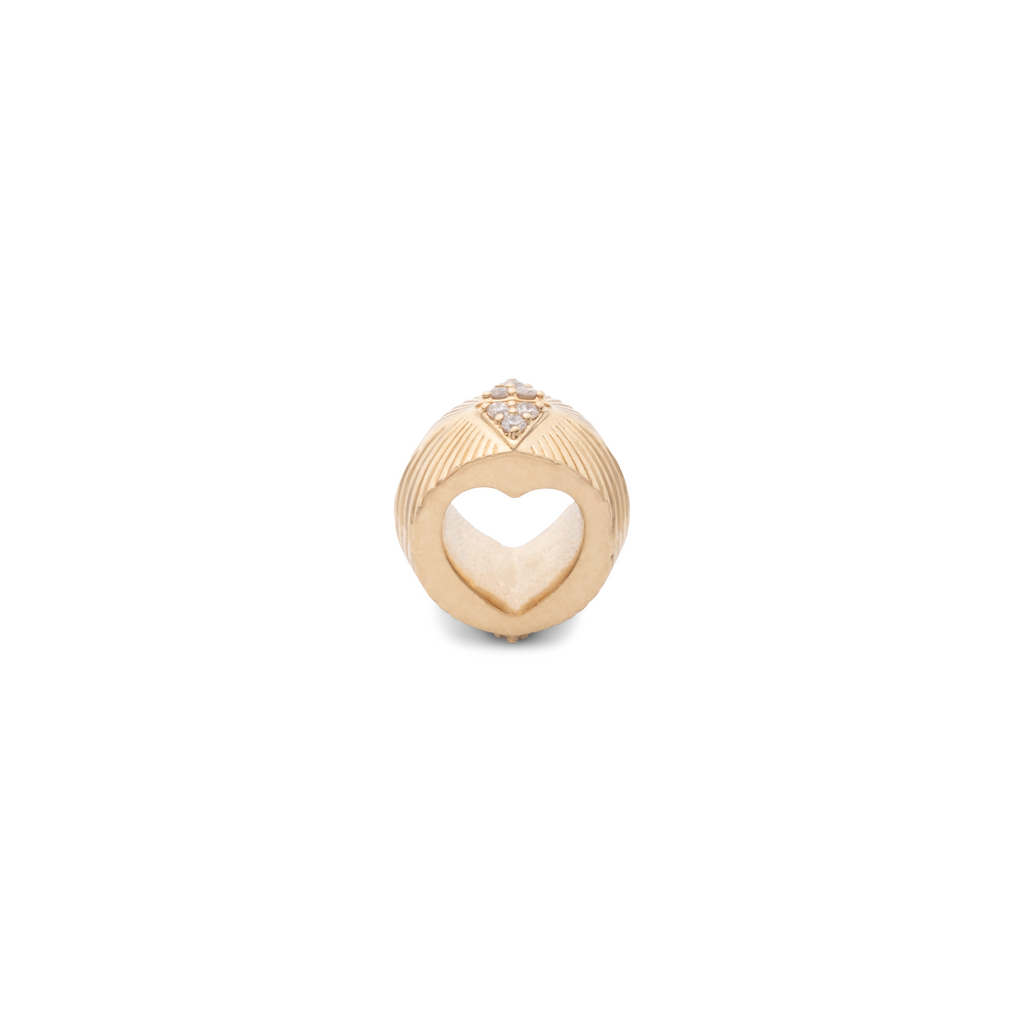 18K Yellow Gold Protection Heart Beat : in Yellow Gold with Diamonds – FoundRae view 4