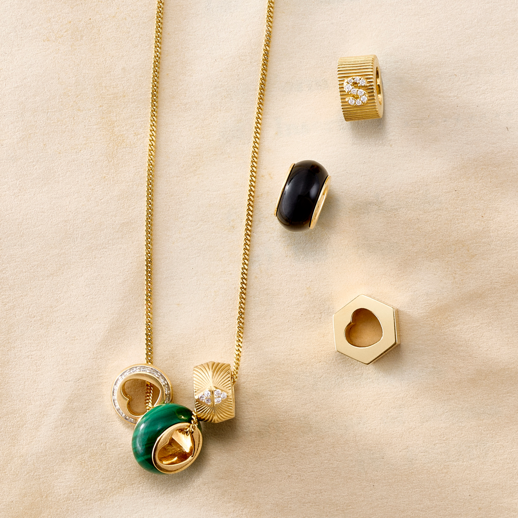 18K Yellow Gold Protection Heart Beat : in Yellow Gold with Diamonds – FoundRae view 2