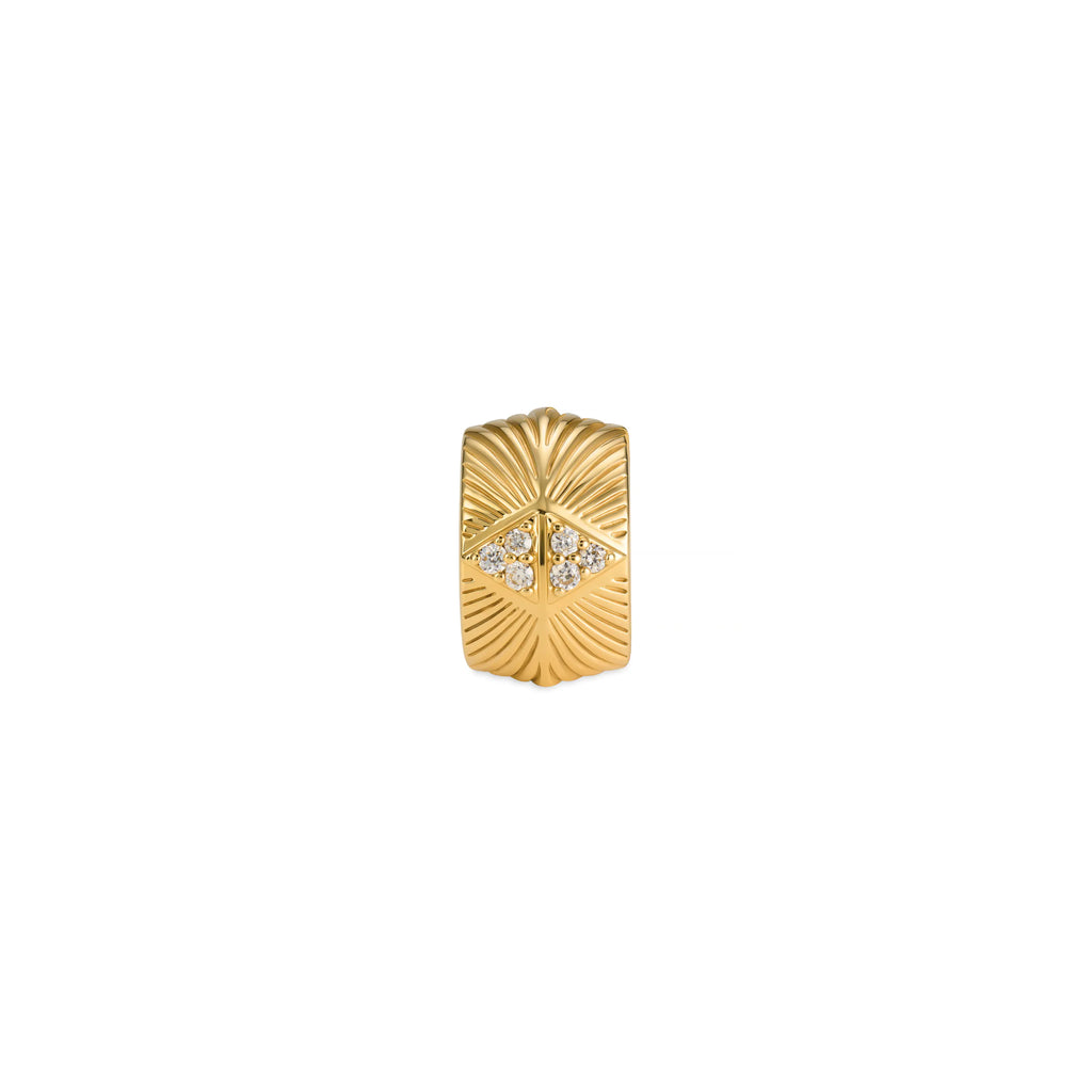 Protection | Double Triangle Heart Beat | Diamonds, 18K Yellow Gold view 2