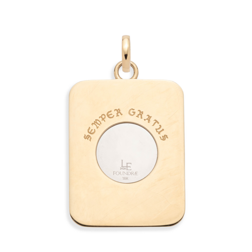 18K Mixed Gold Infinity Framed Pendant : in Mixed Gold with Diamonds and an Annex Link – FoundRae view 4