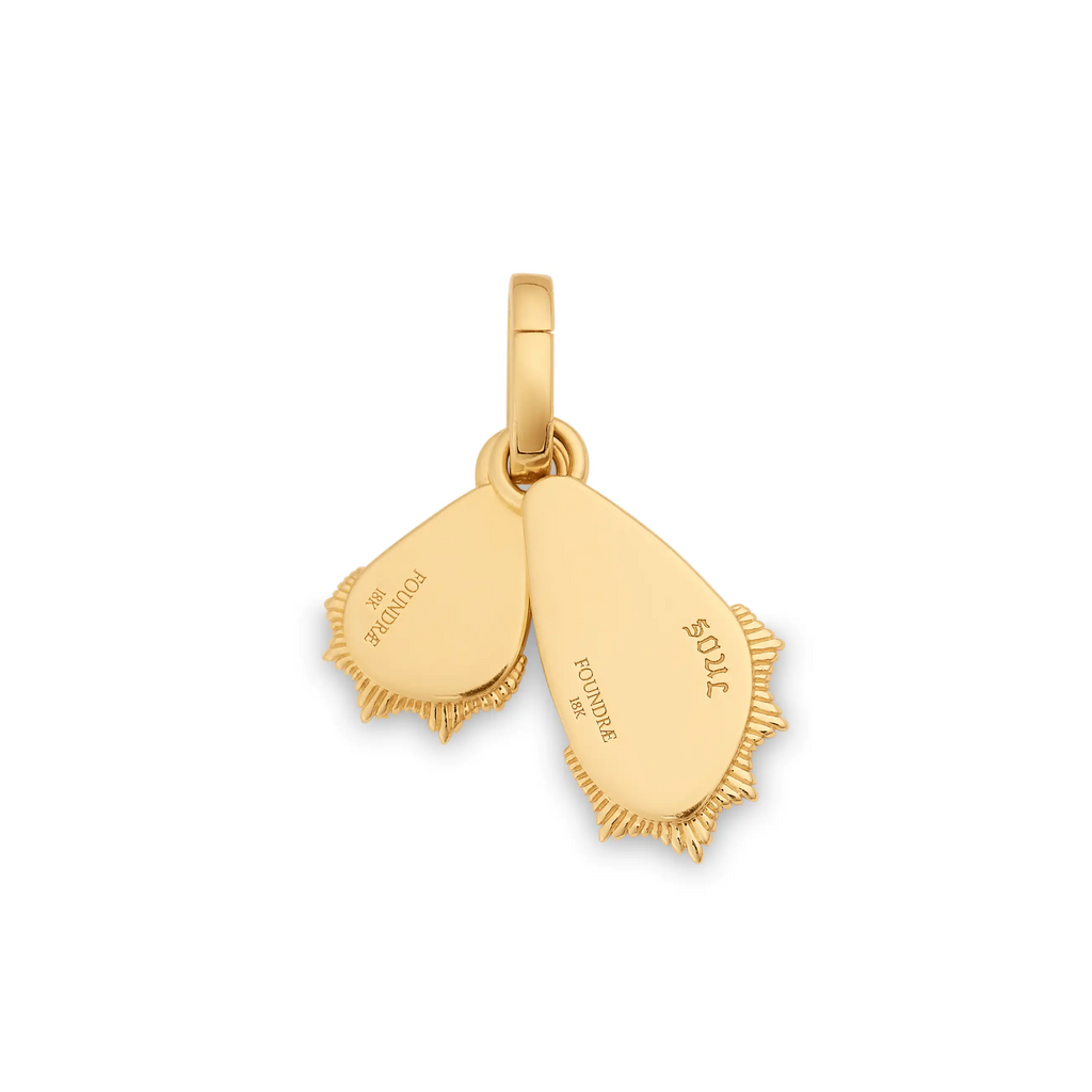 18K Yellow Gold Reverie | Encrusted Butterfly Wings Miniature Pendant | Diamonds, 18K Yellow Gold – FoundRae view 5