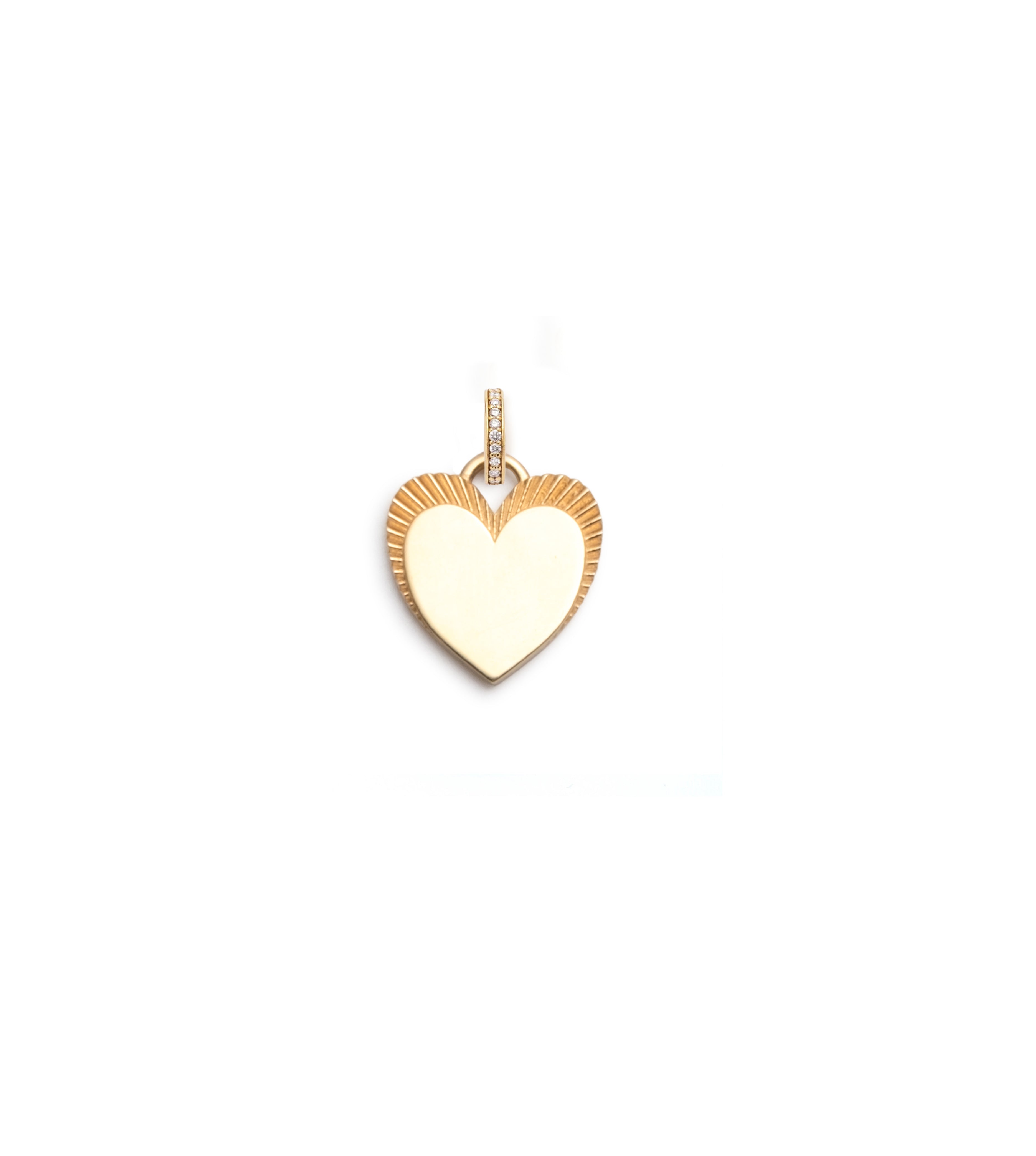 Engravable Heart : Baby Medallion with Oval Pushgate Annex Link