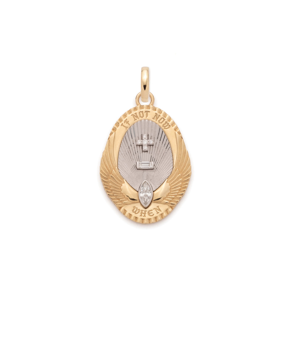 Vivacity Oval Medallion : in Yellow Gold with an Annex Link view 1