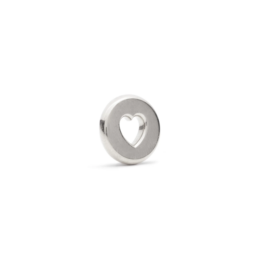 Love : Large White Gold Heart Beat view 1
