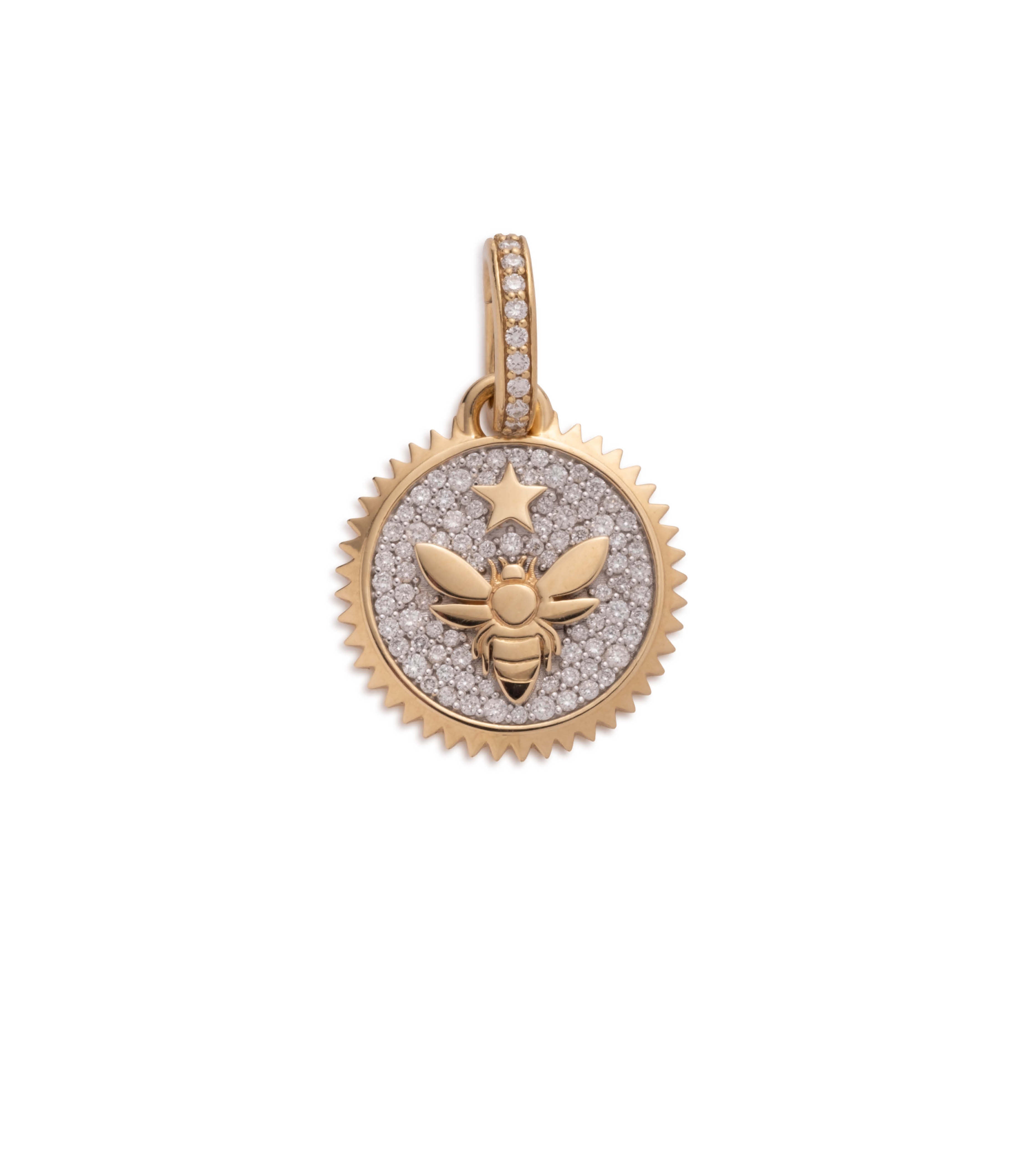bee - foundrae x every mother counts : pave baby medallion