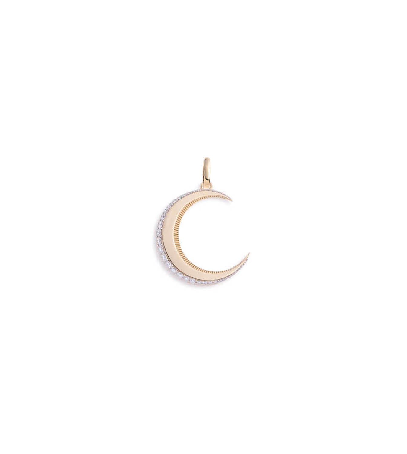 Crescent : Engravable Medallion with Oval Pushgate