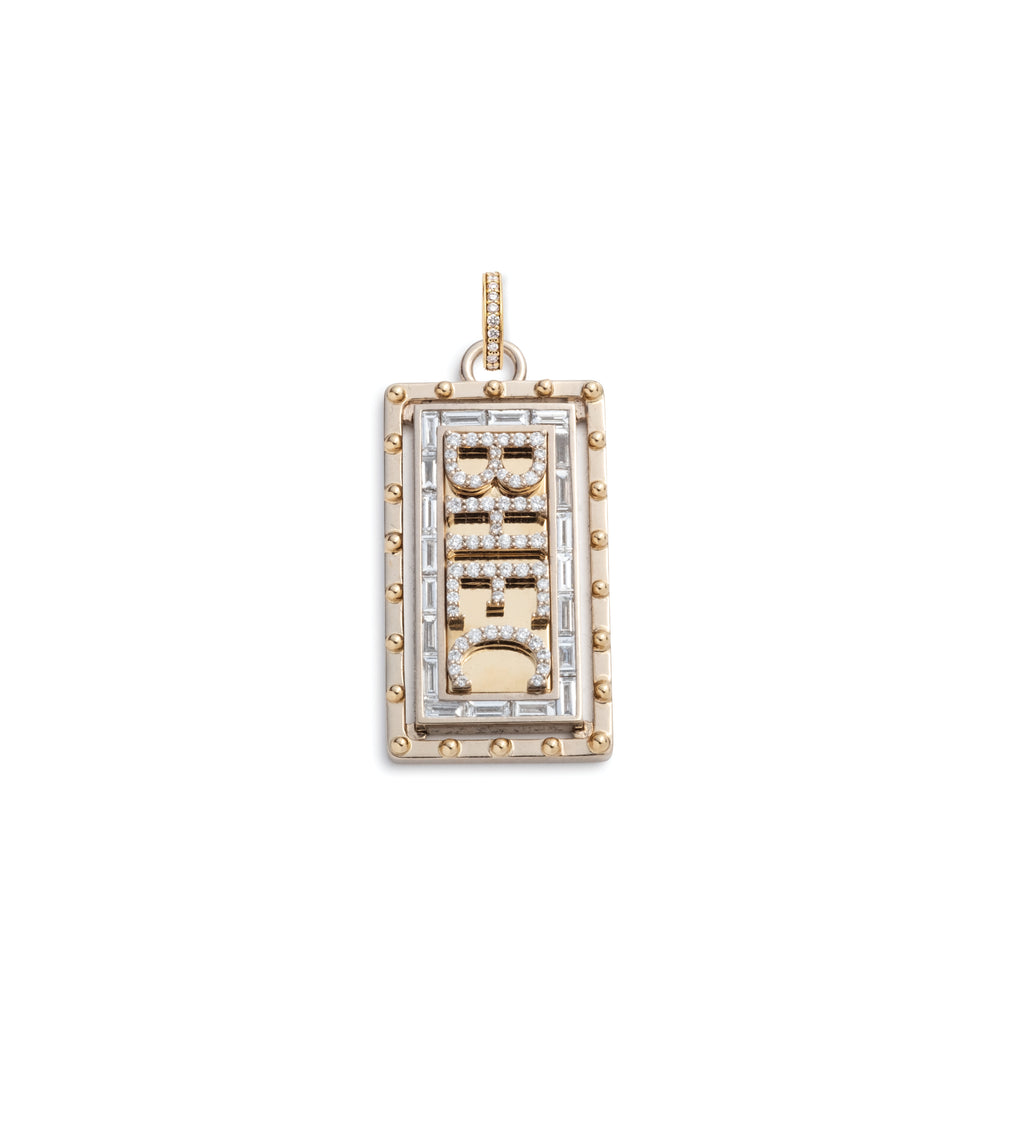 18K Yellow Gold Lovestruck : Medium Custom Diamond Pendant with Oval Pushgate – FoundRae