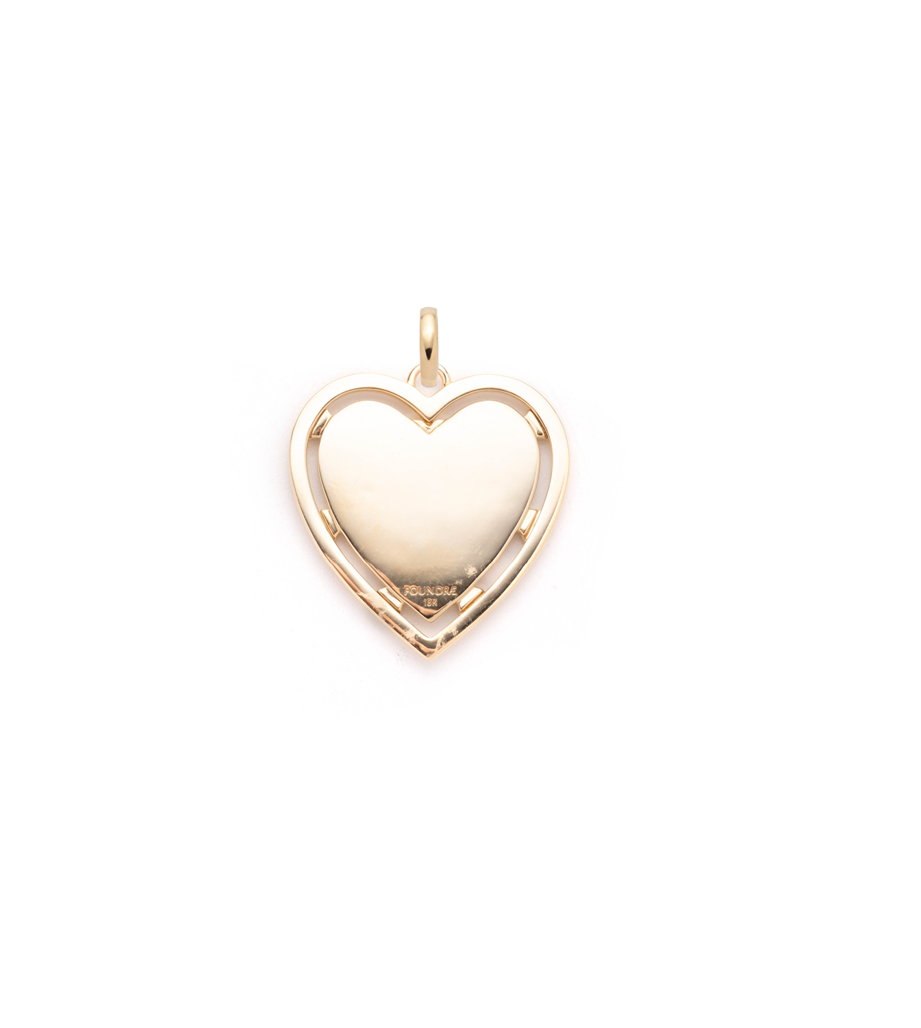 Heart - True Love : Engravable Large Heart Medallion with Oval Pushgate