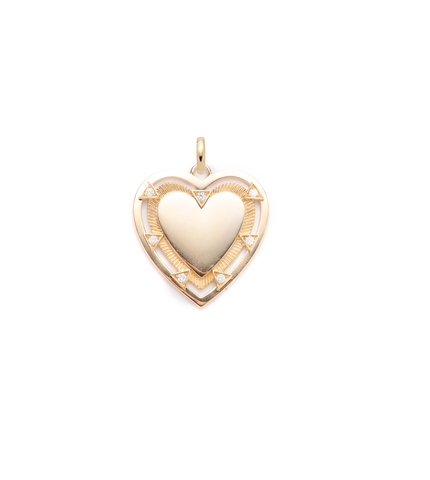 Heart - True Love : Engravable Large Heart Medallion with Oval Pushgate