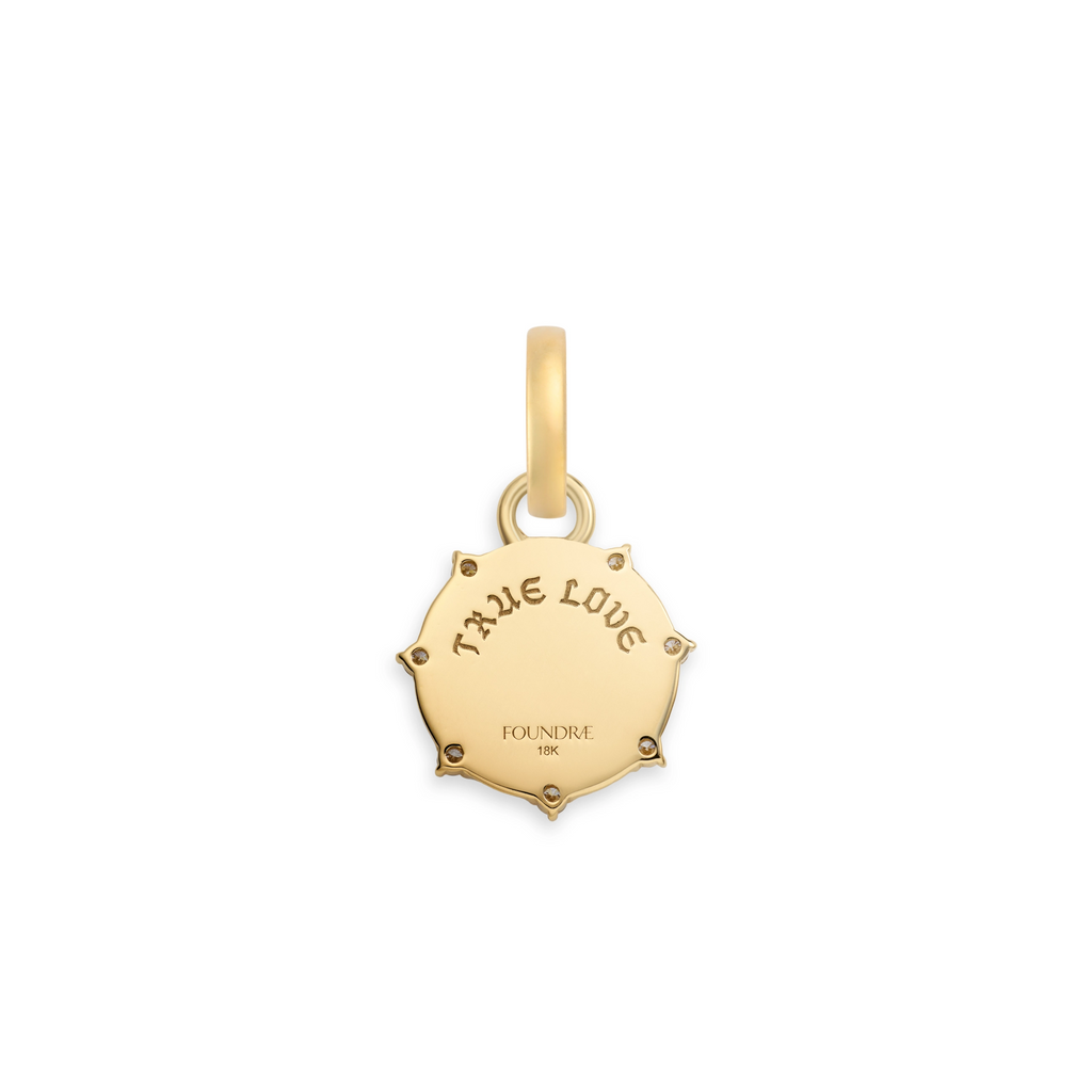 18K Yellow Gold True Love | Bunny Miniature Medallion | Diamonds, Yellow Gold – FoundRae view 5