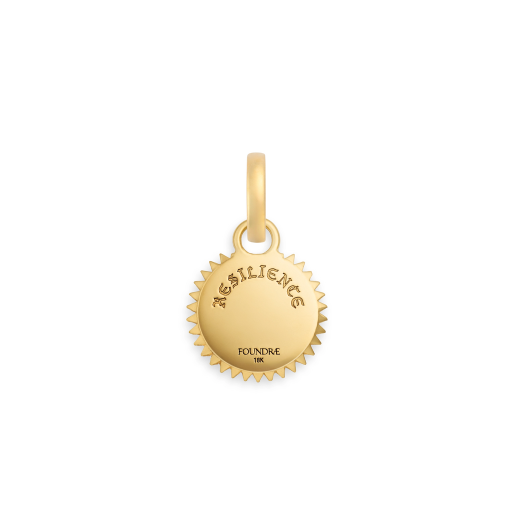 18K Mixed Gold Resilience | Blossoms Miniature Medallion | Diamonds, Mixed Gold – FoundRae view 4