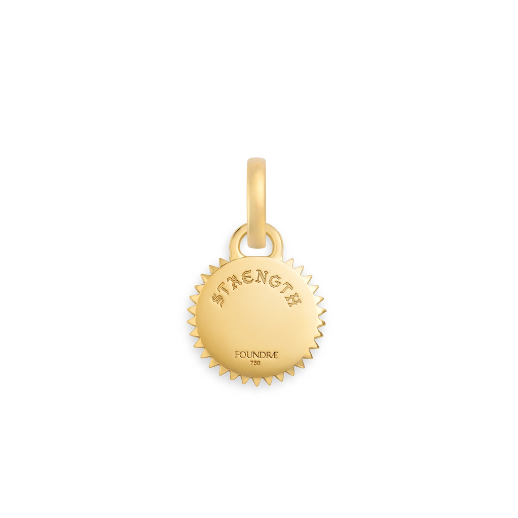 18K Yellow Gold Strength | Solar & Lunar Miniature Medallion | Diamond, Yellow Gold – FoundRae view 5