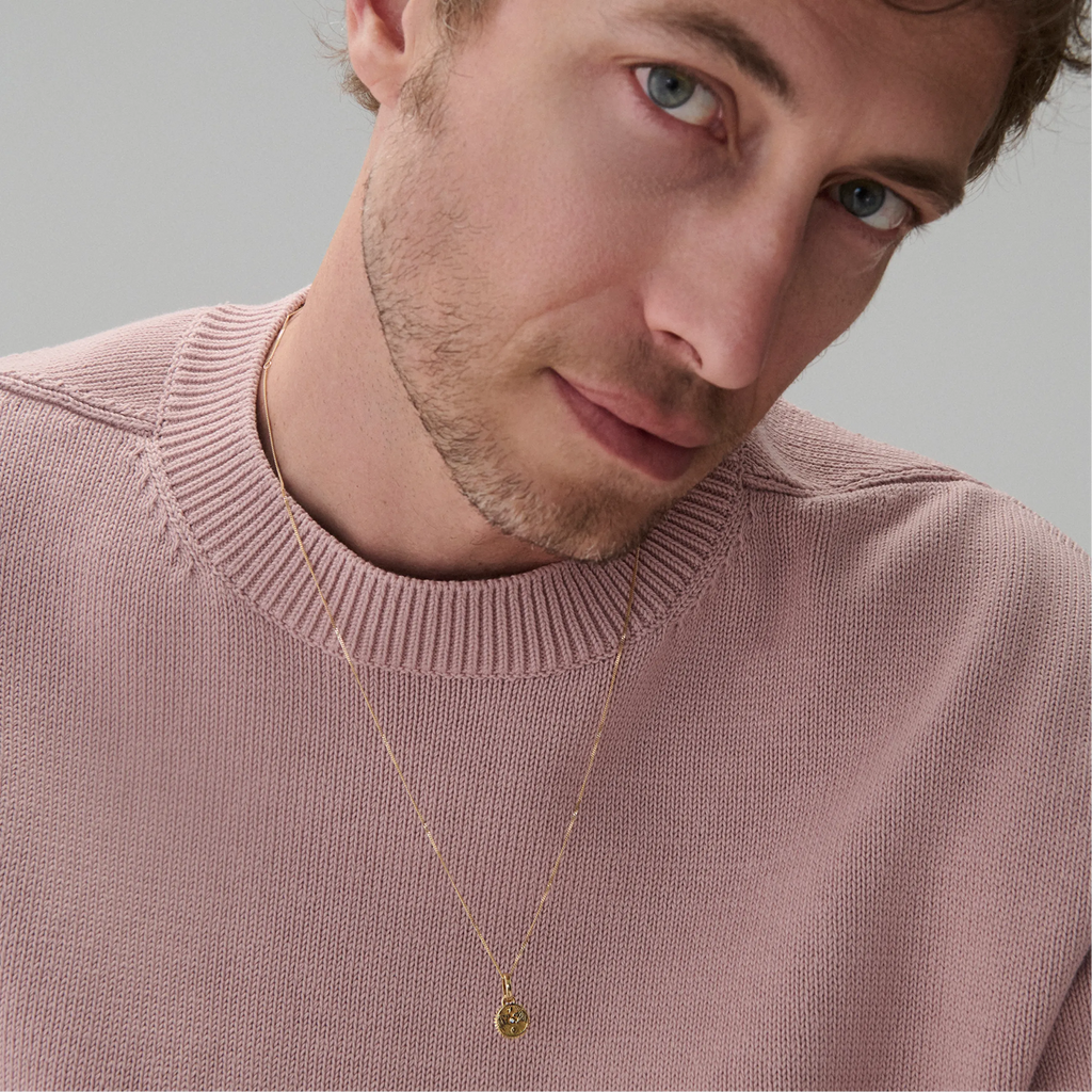 18K Yellow Gold Strength | Solar & Lunar Miniature Medallion | Diamond, Yellow Gold – FoundRae view 4