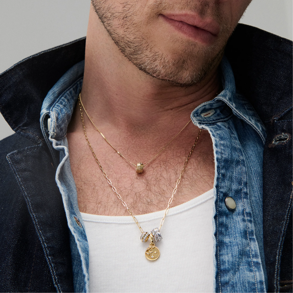 18K Yellow Gold Wholeness | Snake Miniature Medallion | Diamond, Yellow Gold – FoundRae view 3