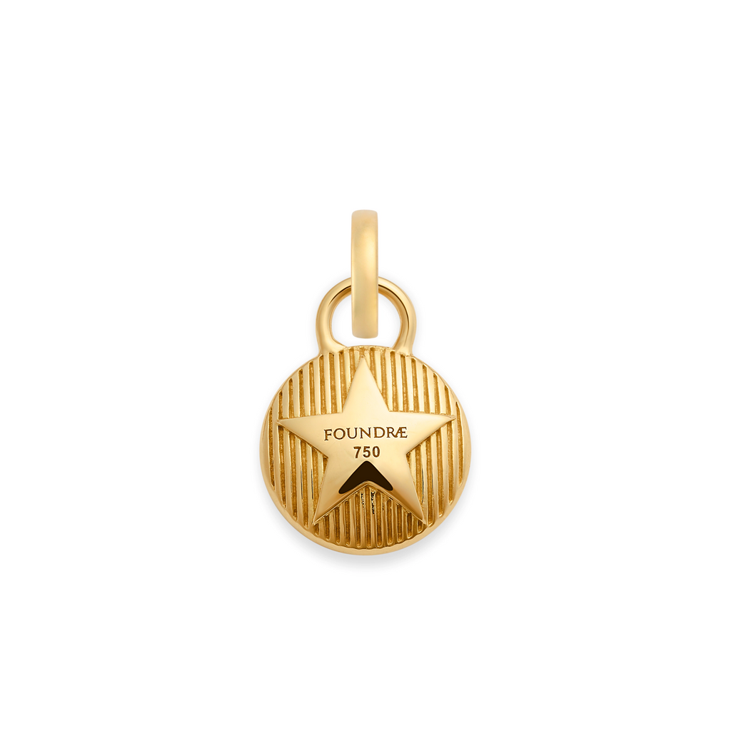 18K Yellow Gold Foundation | April Birthday Starstone Petite Medallion | Diamond, Yellow Gold – FoundRae view 4