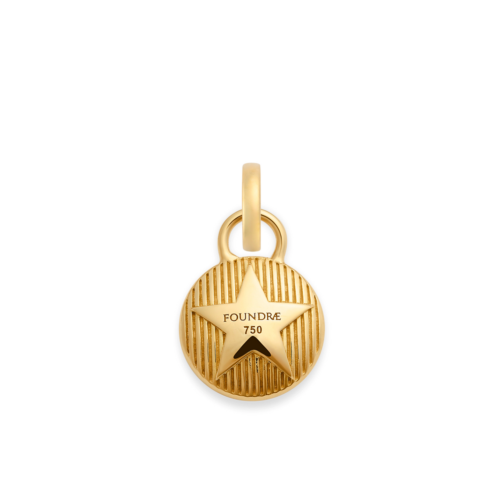 18K Yellow Gold Foundation | August Birthday Starstone Petite Medallion | Peridot, Yellow Gold – FoundRae view 4