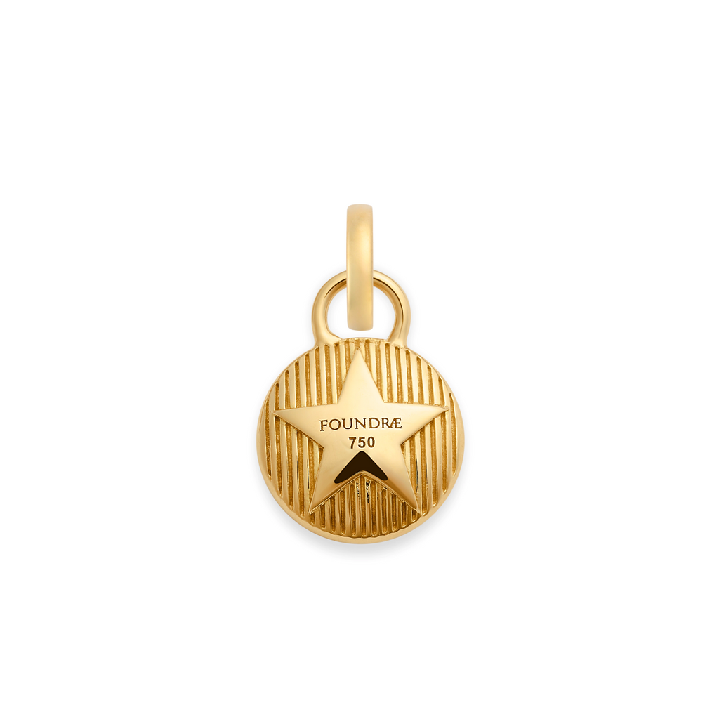 18K Yellow Gold Foundation | December Birthday Starstone Petite Medallion | Tanzanite, Yellow Gold – FoundRae view 4