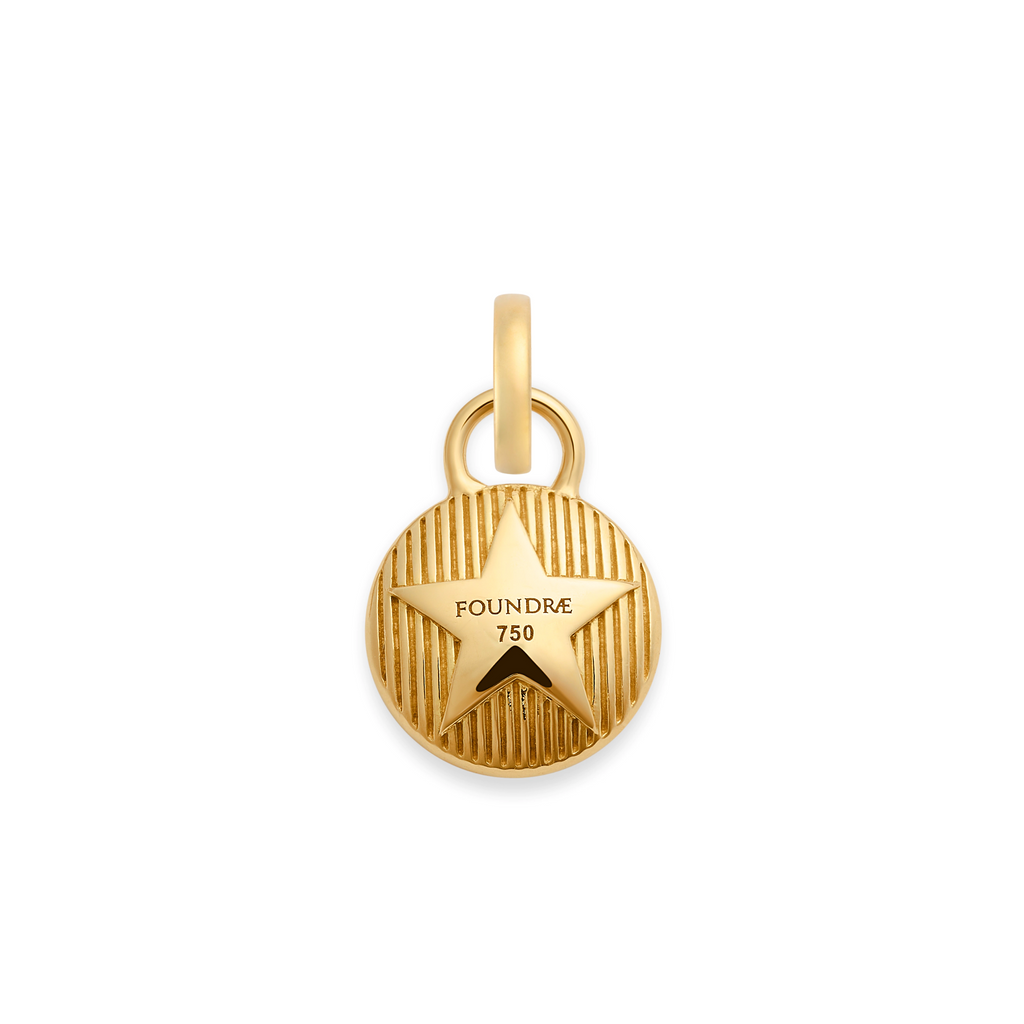 18K Yellow Gold Foundation | November Birthday Starstone Petite Medallion | Yellow Citrine, Yellow Gold – FoundRae view 4