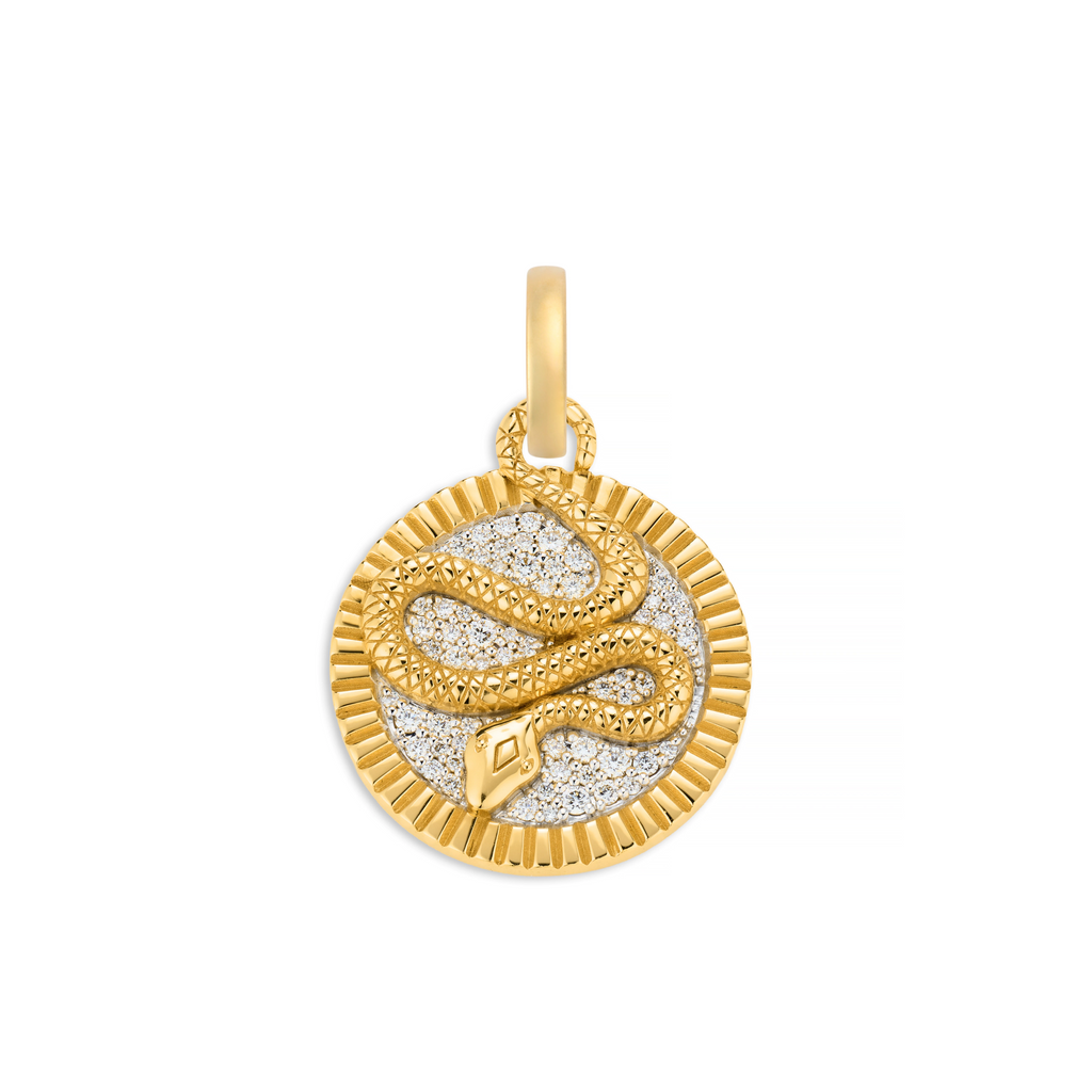 Wholeness | Pavé Medium Medallion | Diamonds, Mixed Gold view 1