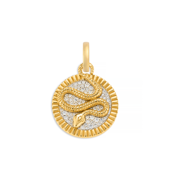 Wholeness | Pavé Medium Medallion | Diamonds, 18K Mixed Gold