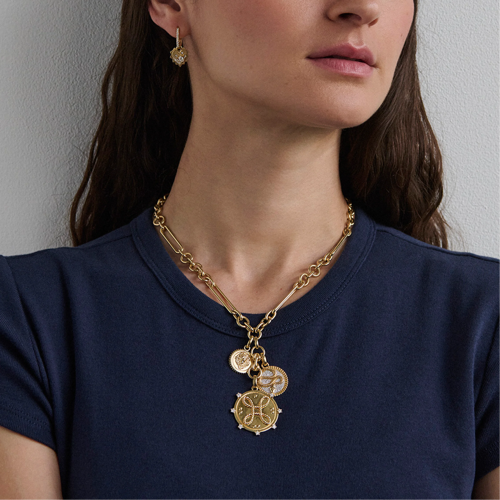 Wholeness | Pavé Medium Medallion | Diamonds, Mixed Gold view 2
