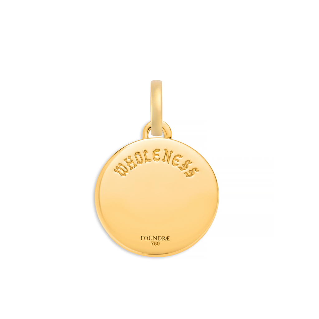 18K Mixed Gold Wholeness | Pavé Medium Medallion | Diamonds, Mixed Gold – FoundRae view 4