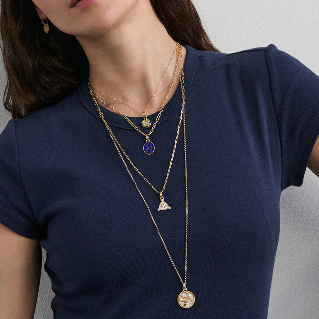 18K Mixed Gold Wholeness | Pavé Medium Medallion | Diamonds, Mixed Gold – FoundRae view 5